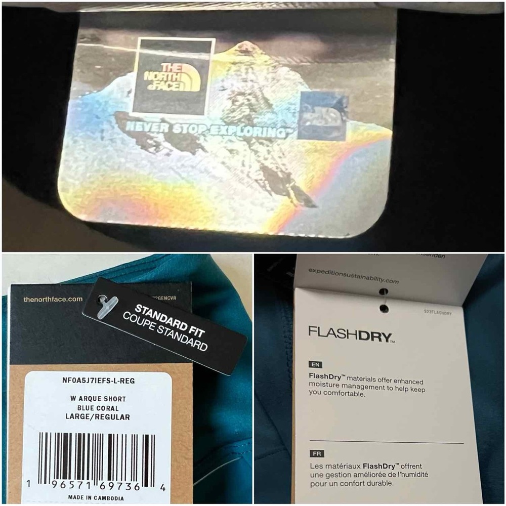 THE NORTH FACE Arque Shorts in Blue Coral, Size L, NWT - Picture 13 of 16